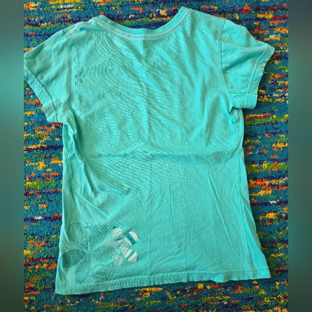 Roxy Girls Size LG‎ Teal Graphic T-Shirt